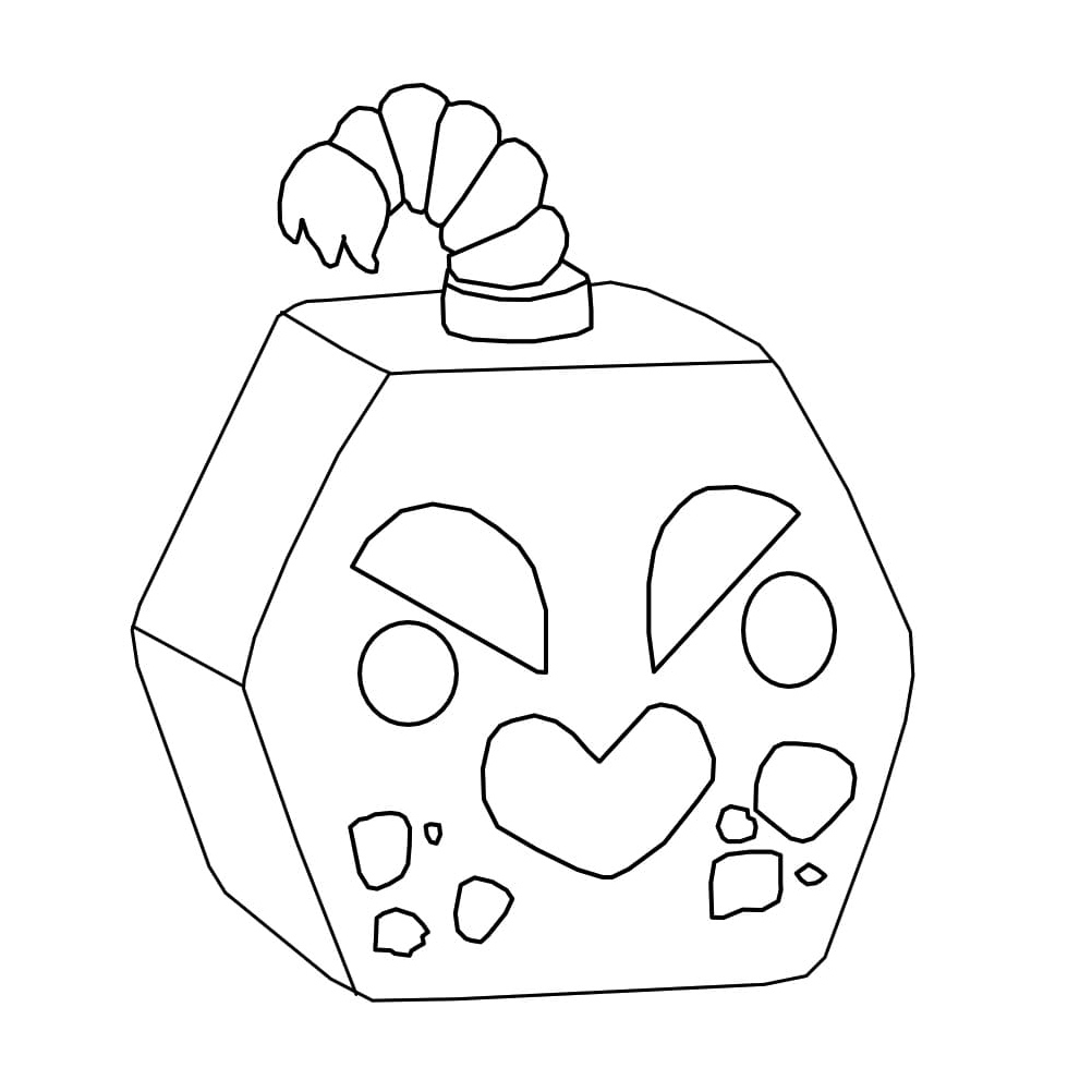 Fruity Bomb Blox Coloring Page