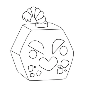 Fruity Bomb Blox Coloring Page