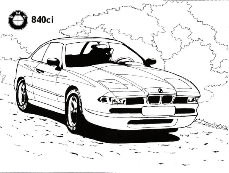 BMW 840ci can be rewritten as BMW 840ci. Coloring Page