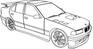 BMW in Tune Coloring Page