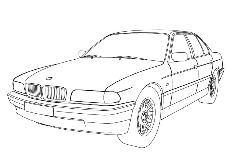 BMW Sports Car Coloring Page