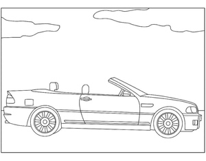 Stunning BMW Convertible with Cloudy Sky Background