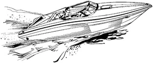 Racer of Jet Boats Coloring Page
