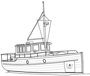 Sailor Ship Coloring Page