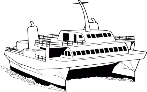 Unique Water Transportation Coloring Page