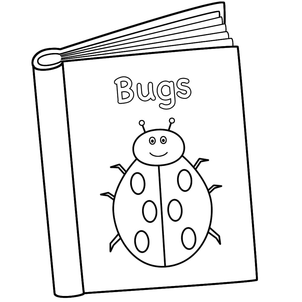 Book of Bugs Coloring Page