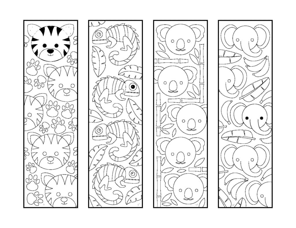 Adorable Bookmarks Coloring Page