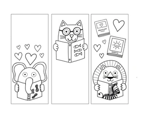 Free Bookmarks Coloring Page