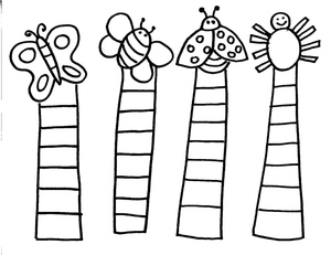 Insect-themed bookmarks
