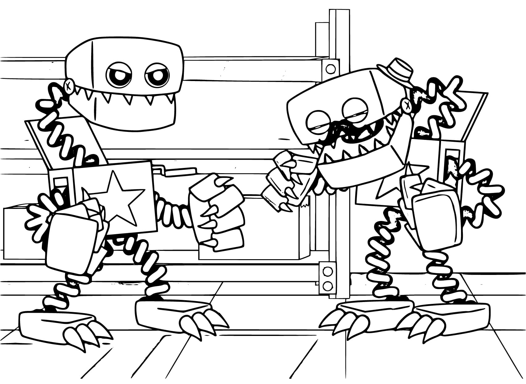 Boxy Boo Kids Coloring Page Coloring Page