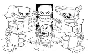 Free Printable Boxy Boo Coloring Page