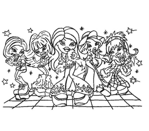 Bratz Dolls Coloring Page