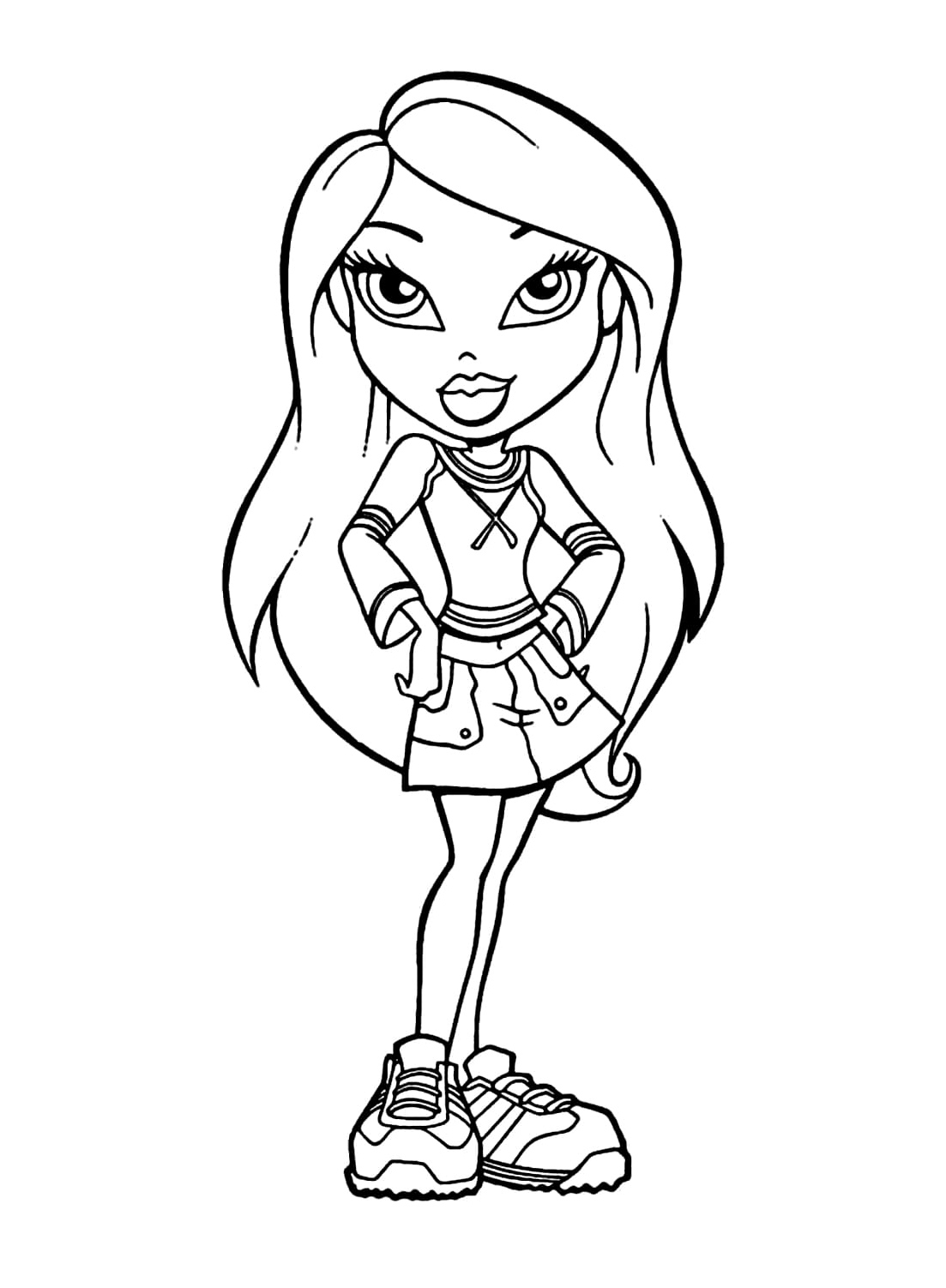 Nevra from the Bratz franchise Coloring Page