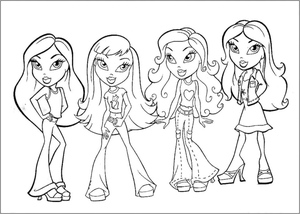 Printable Bratz Doll Coloring Sheet