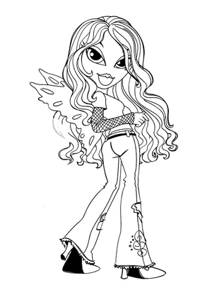 Sasha Bratz - Lovely Coloring Page Coloring Page