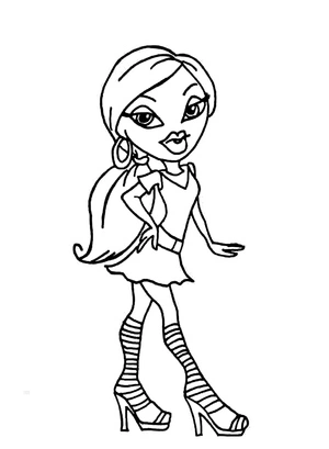 Yasmin from Bratz Coloring Page