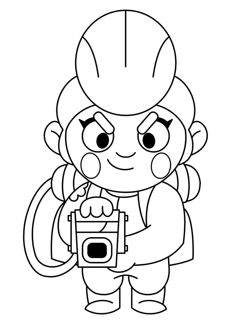 Coloring Page: Brawl Stars Character - Pam Coloring Page