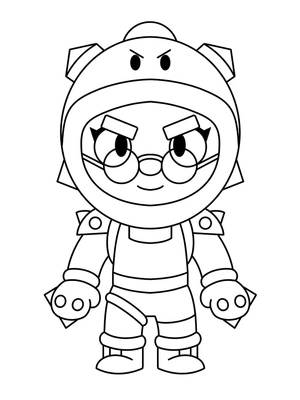 Rosa featured in Brawl Stars, but avoid referring to it as Rosa from Brawl Stars. Coloring Page