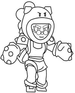 Rosa from Brawl Stars Coloring Page