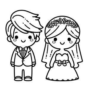Adorable Little Bride and Groom
