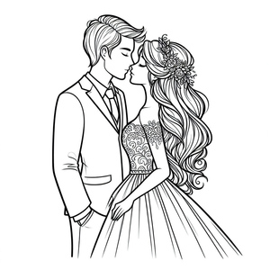 Kiss Bride and Groom