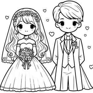 The Joyful Bride and Groom