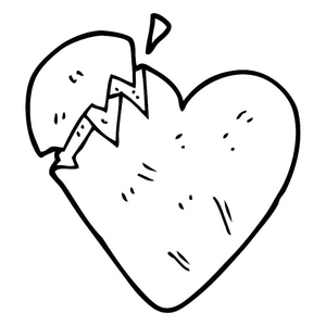 Broken Heart Coloring Page Coloring Page