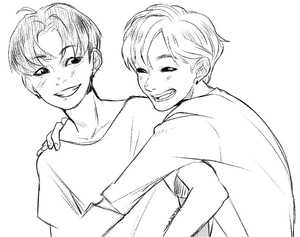 BTS Cuties  Coloring Page