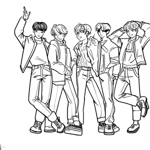 BTS: The Coolest Coloring Page