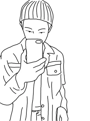 Self-Portrait of BTS Coloring Page