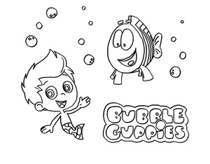 Gil and Mr. Grouper Coloring Page