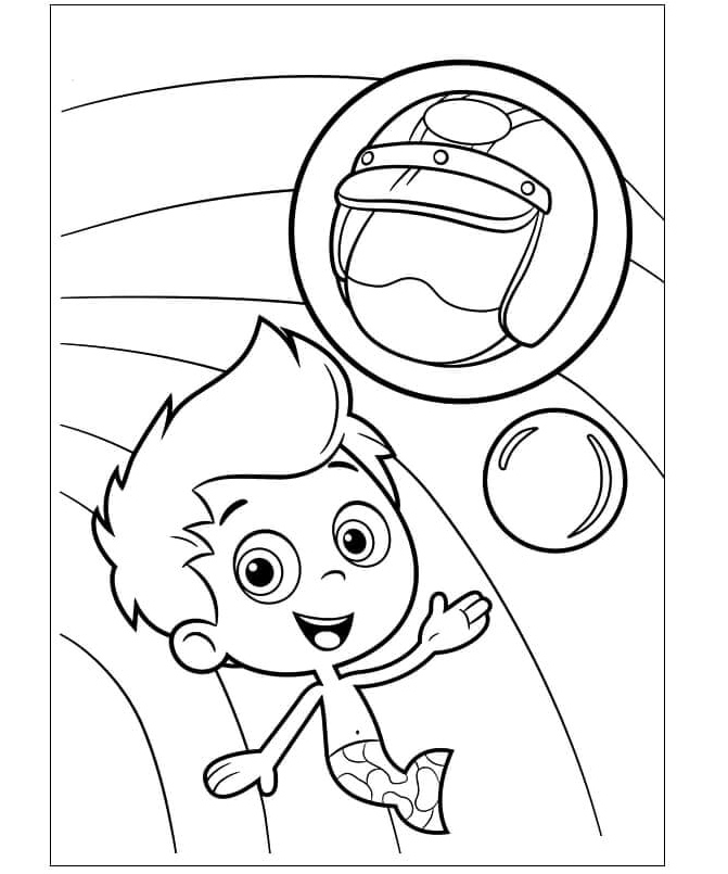 Gil with a Helmet Coloring Page