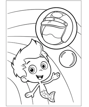 Gil with a Helmet Coloring Page