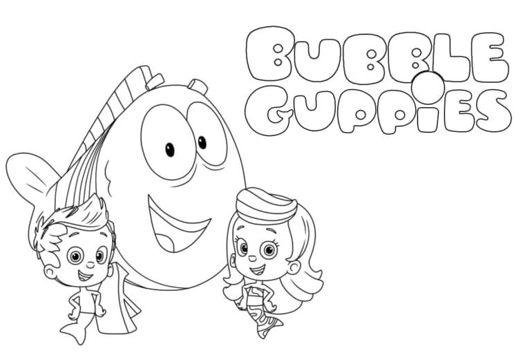 Mr. Grouper and Friends Coloring Page
