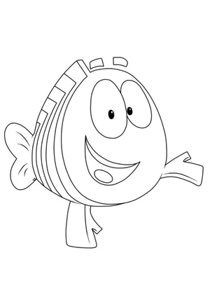 Playful Mr. Grouper Coloring Page