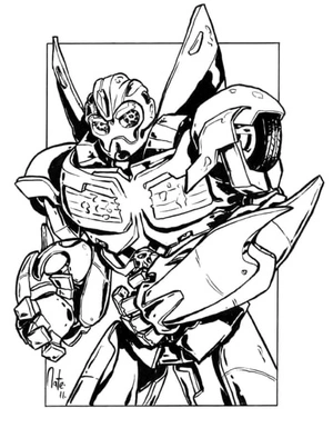Angry Bumblebee Coloring Page