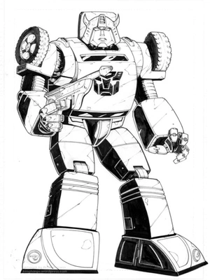 Bumblebee With a Pistol Coloring Page