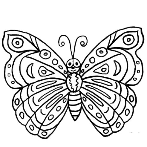 Beautiful Butterfly Coloring Page