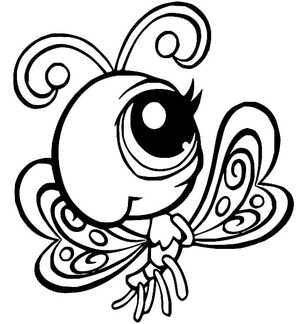 Printable Adorable Butterfly Coloring Page