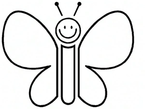Printable Cartoon Butterfly Coloring Page Coloring Page