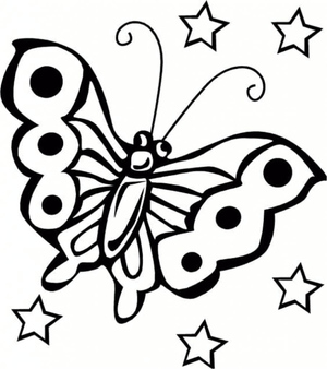 Printable Silly Butterfly Coloring Page