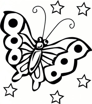 Printable Silly Butterfly Coloring Page Coloring Page