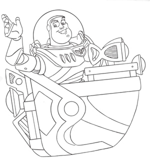 Buzz Lightyear in a Spaceship