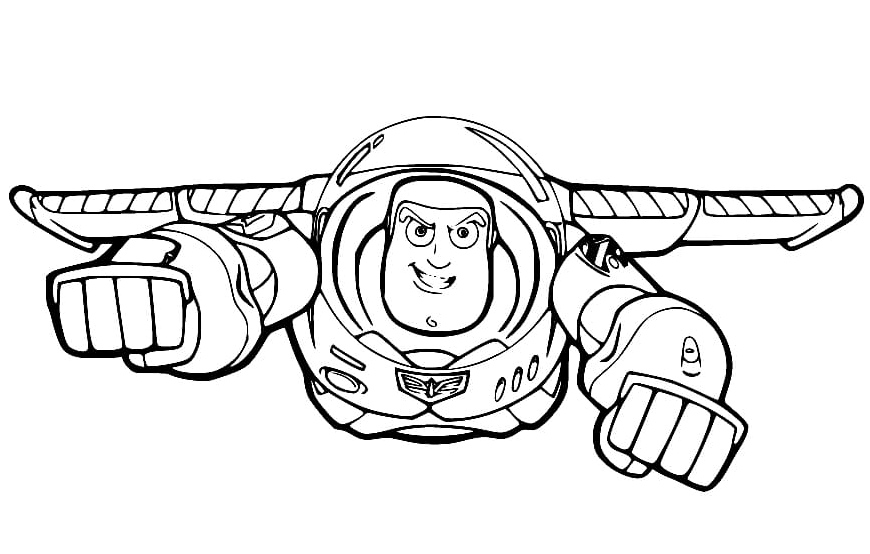 Buzz Lightyear is amazing Coloring Page