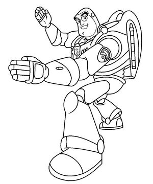 Pose of Buzz Lightyear Coloring Page