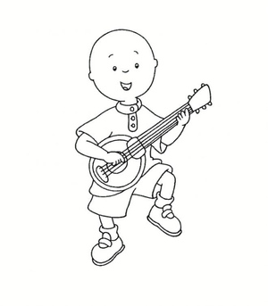 Caillou Playing the Banjo