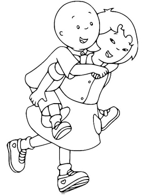Caillou with Sarah