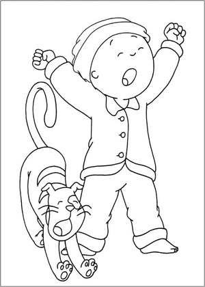 Gilbert and Caillou Get Ready to Start the Day