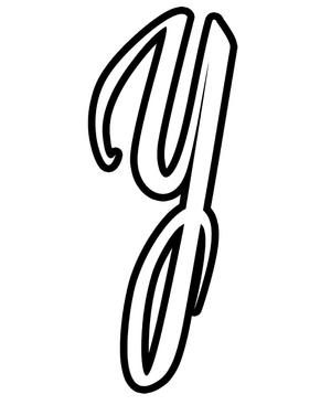 Letter Y Calligraphy Alphabet