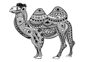 Camel Mandala Coloring Page - Sheet 3